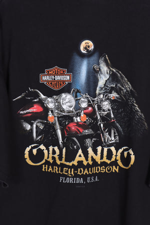 HARLEY DAVIDSON 'Ride Free' Wolf Orlando Florida Print Tee (XXXL)