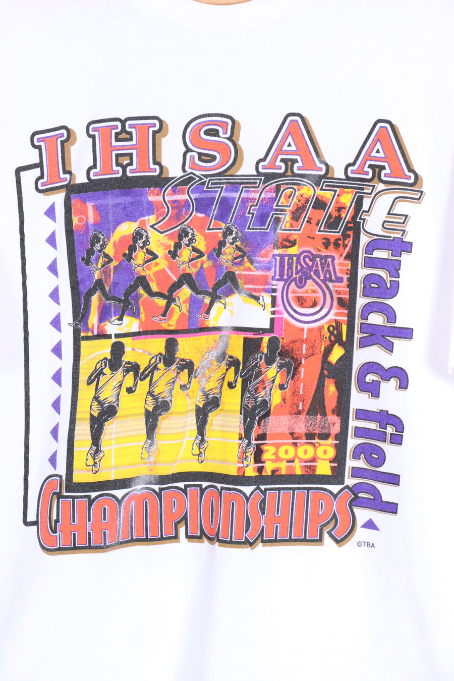 2000 Vintage IHSAA State Champion Track & Field Print Tee (M-L)
