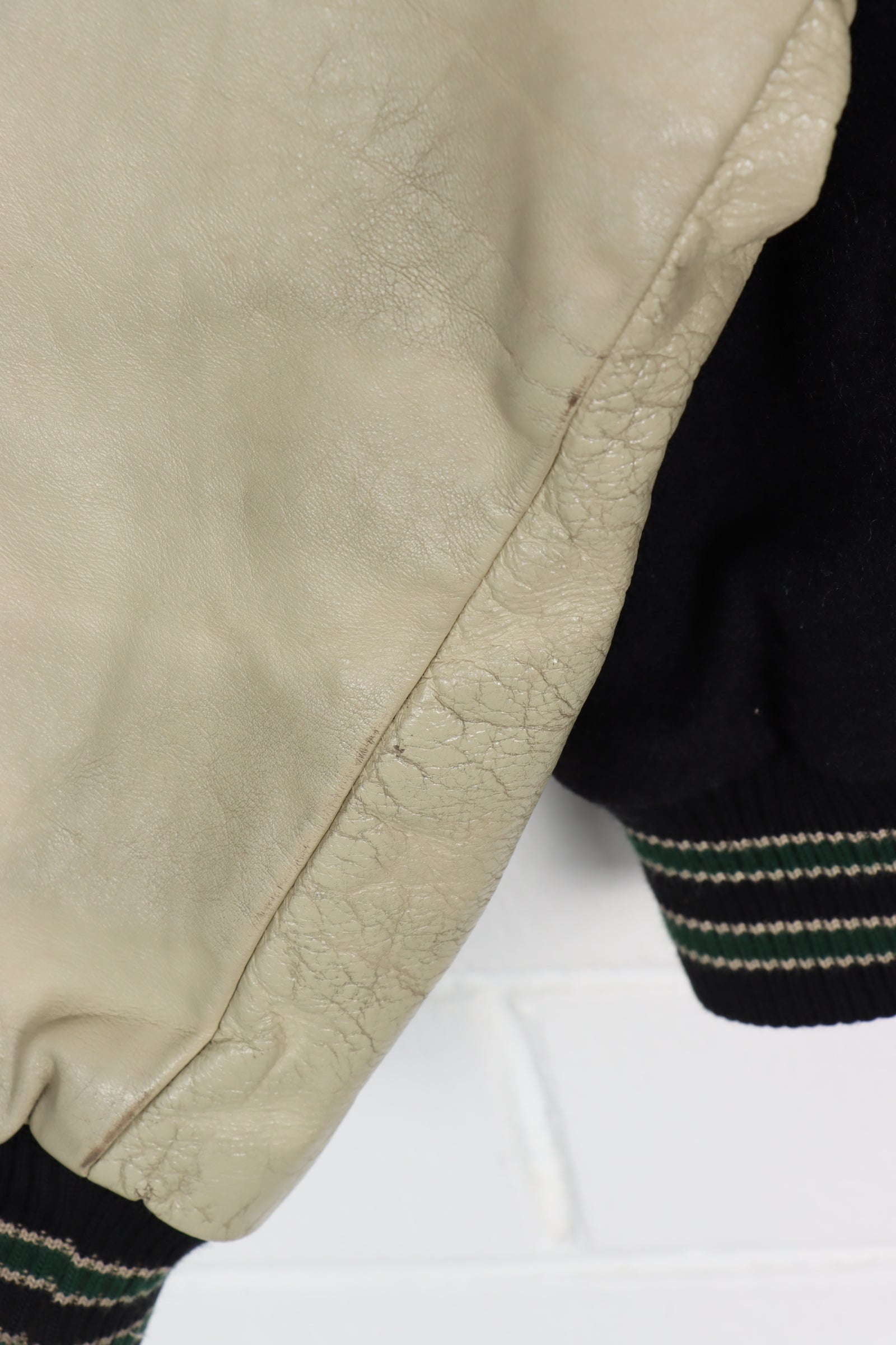 REEBOK Michigan State Spartans Wool & Leather Canadian Made Varsity Jacket (XXL) - Vintage Sole Melbourne