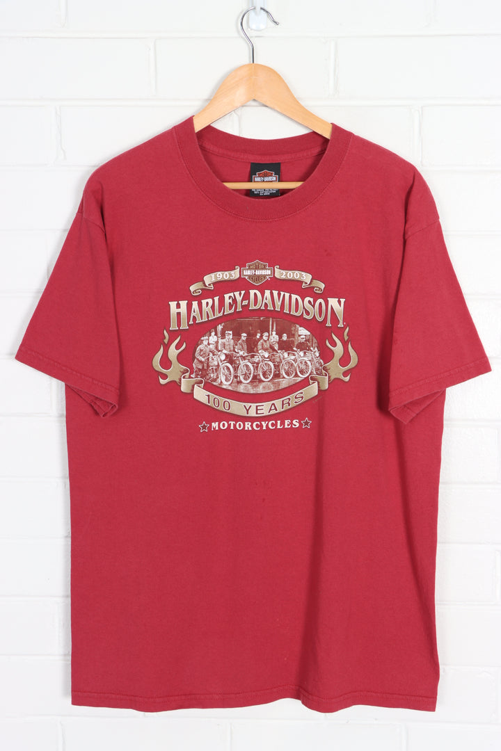 HARLEY DAVIDSON Ramsay's 100 Years T-Shirt Canada Made (M-L) - Vintage Sole Melbourne