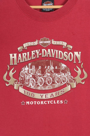 HARLEY DAVIDSON Ramsay's 100 Years T-Shirt Canada Made (M-L) - Vintage Sole Melbourne