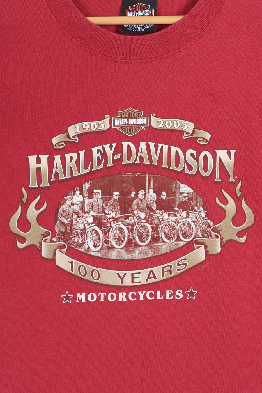 HARLEY DAVIDSON Ramsay's 100 Years T-Shirt Canada Made (M-L) - Vintage Sole Melbourne