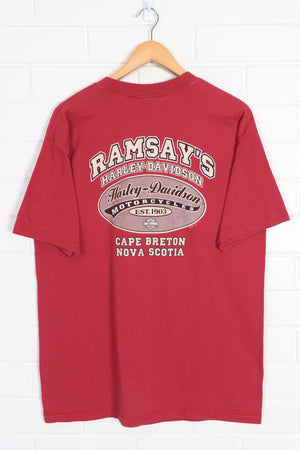 HARLEY DAVIDSON Ramsay's 100 Years T-Shirt Canada Made (M-L) - Vintage Sole Melbourne