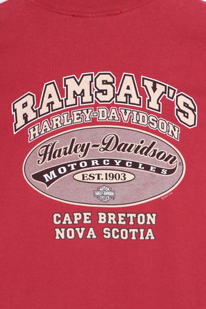 HARLEY DAVIDSON Ramsay's 100 Years T-Shirt Canada Made (M-L) - Vintage Sole Melbourne