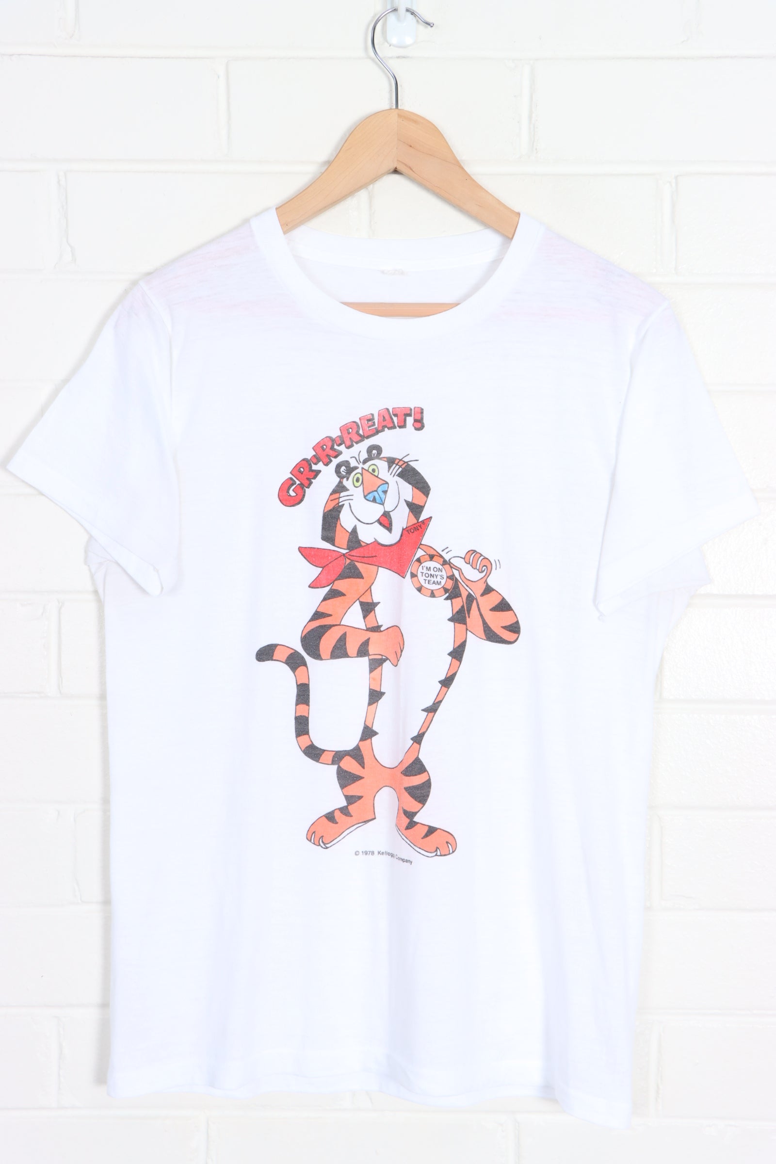 Vintage 1978 Kellogg's Tony the Tiger Single Stitch T-Shirt (S-M) - Vintage Sole Melbourne
