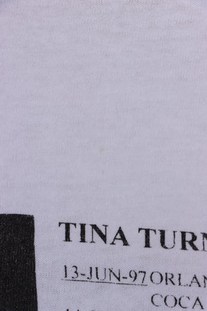 Tina Turner 'Wildest Dreams' 1997 Tour Front Back Single Stitch T-Shirt (XL)