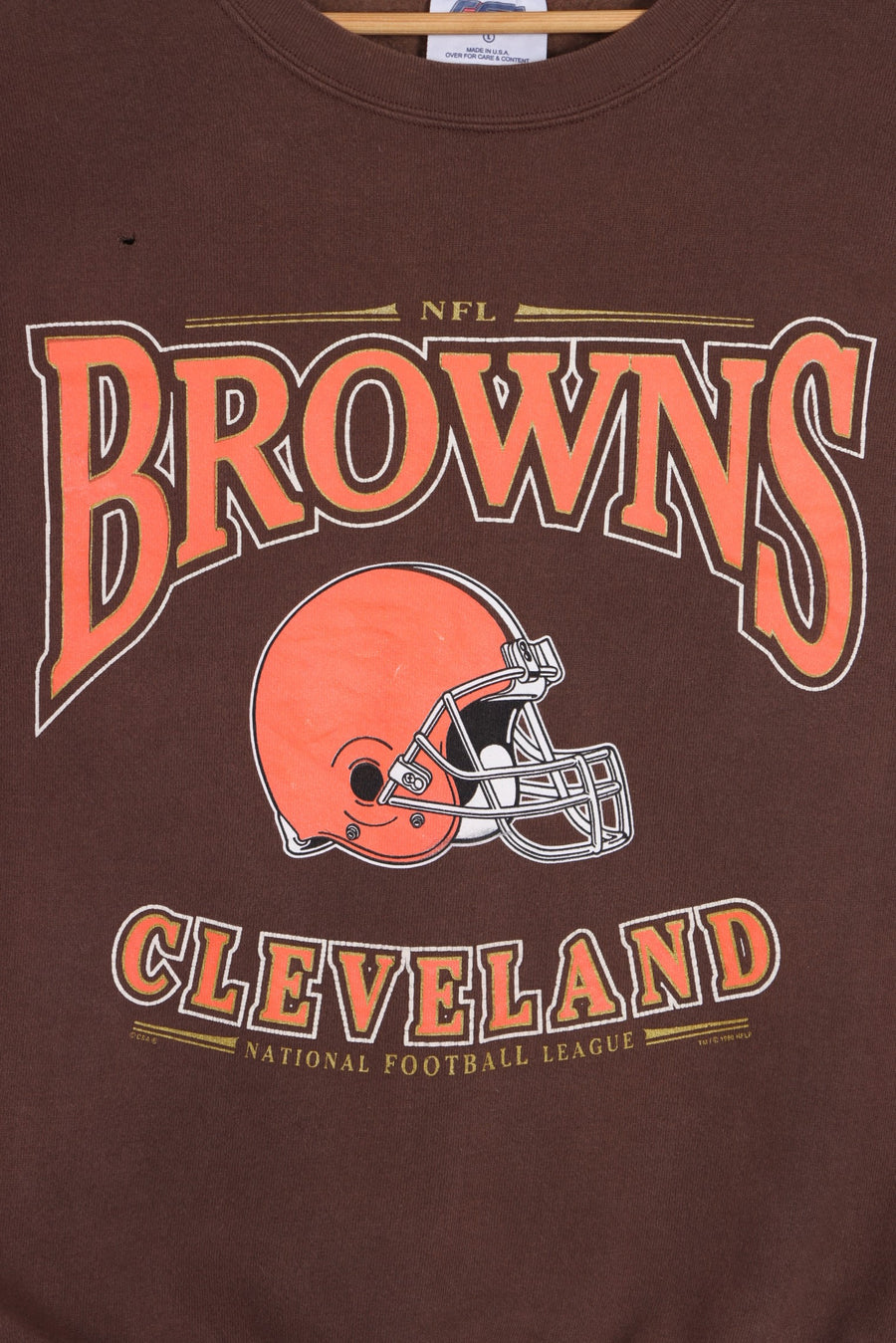 NFL 1998 Cleveland Browns Helmet Logo Sweatshirt USA Made (L)