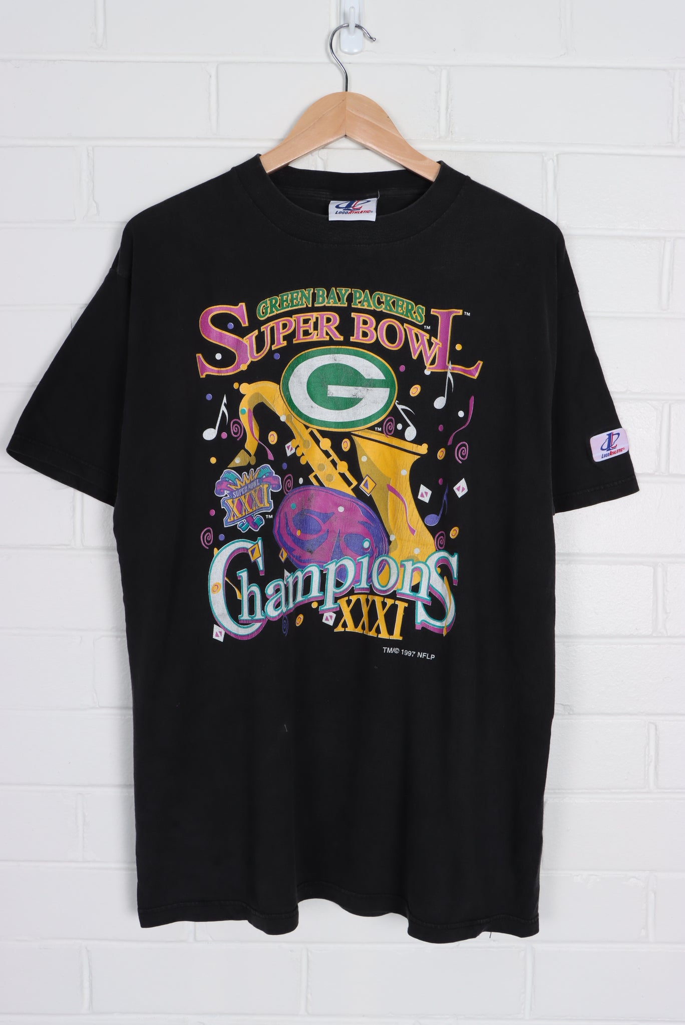 Super Bowl Champions Green Bay Packers 1997 T-Shirt (L)