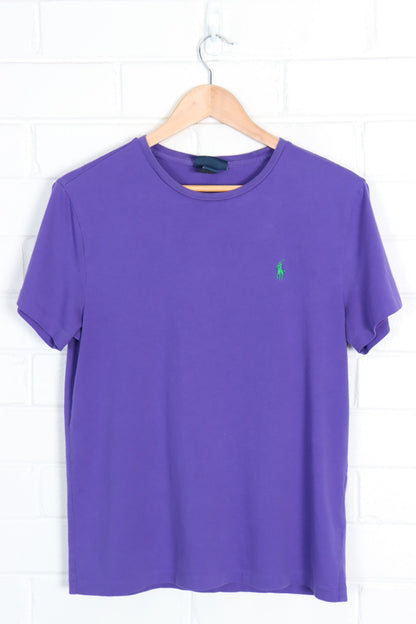 POLO RALPH LAUREN Purple & Green Embroidered Logo (S-M) - Vintage Sole Melbourne