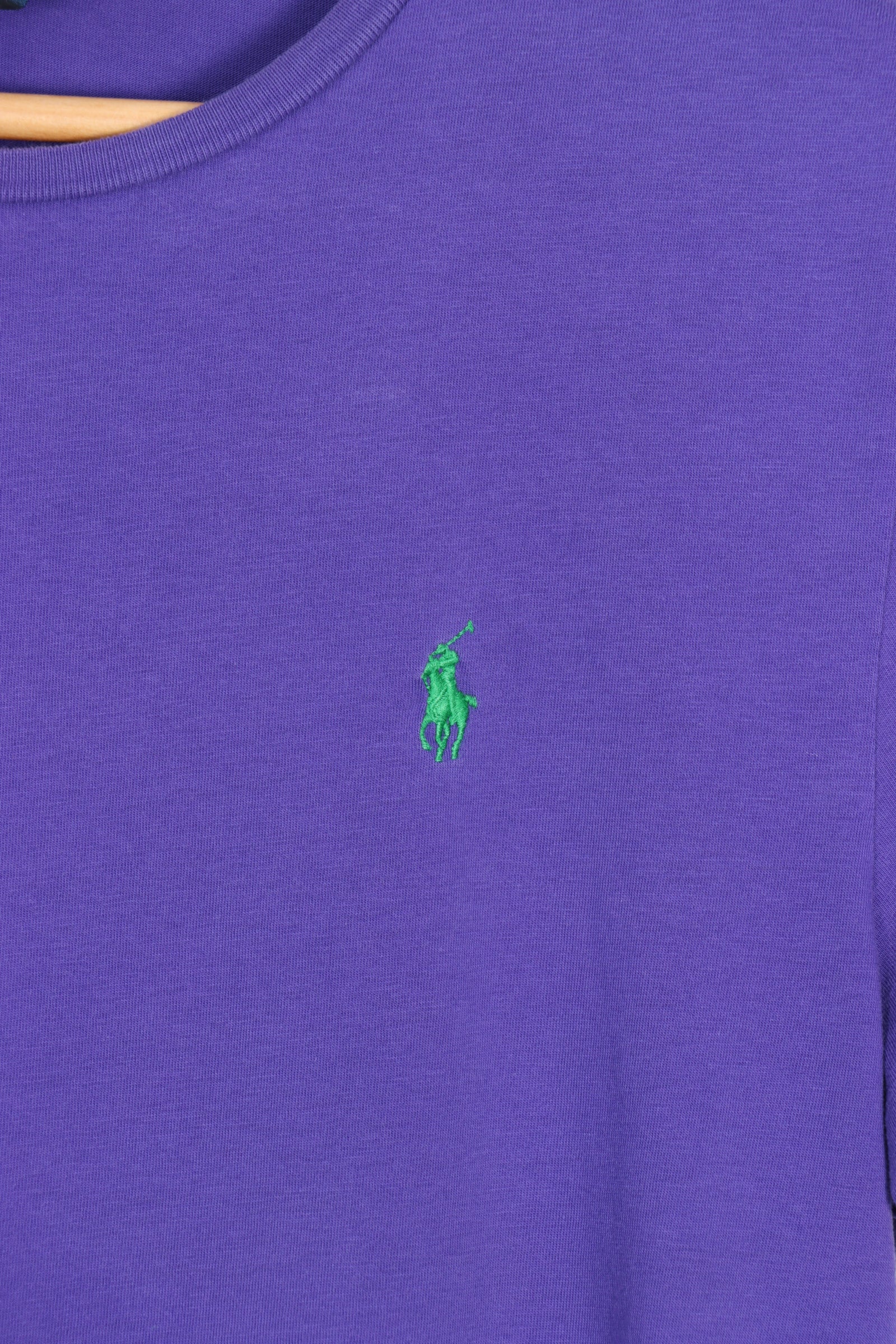POLO RALPH LAUREN Purple & Green Embroidered Logo (S-M) - Vintage Sole Melbourne