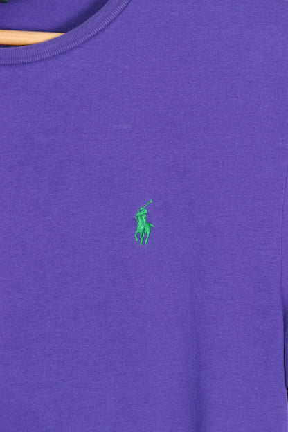 POLO RALPH LAUREN Purple & Green Embroidered Logo (S-M) - Vintage Sole Melbourne