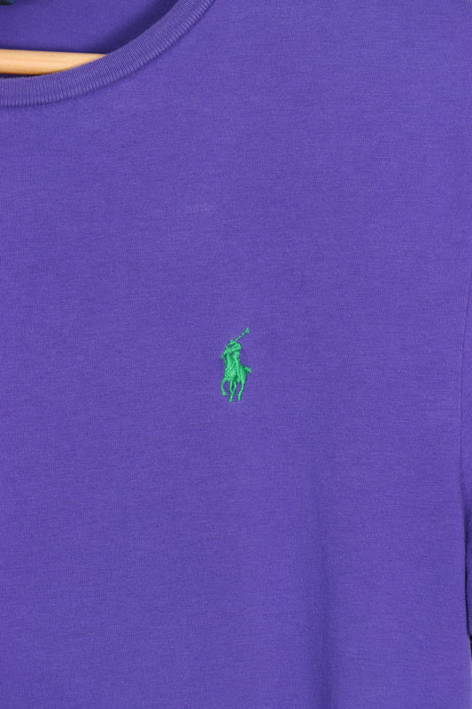 POLO RALPH LAUREN Purple & Green Embroidered Logo (S-M) - Vintage Sole Melbourne