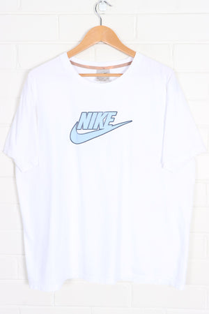 NIKE Blue Centre Swoosh Logo T-Shirt (XL)