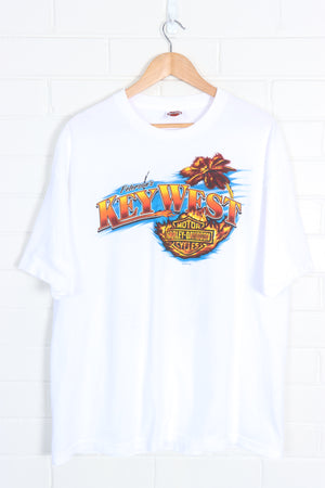 HARLEY DAVIDSON Key West Flame Palm Trees Front & Back Tee (XL)