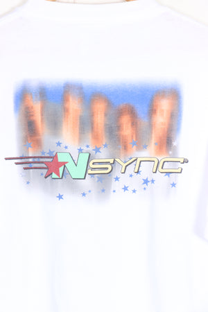 NSYNC 90s Colourful Front & Back Music Band Tee (L)