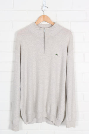 LACOSTE Embroidered Logo 1/4 Zip Sweater Knit (XXL)