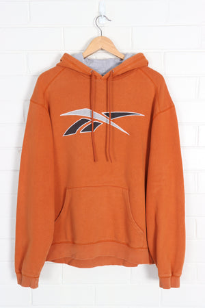 REEBOK Orange & Grey Big Logo Sweatshirt (L) - Vintage Sole Melbourne
