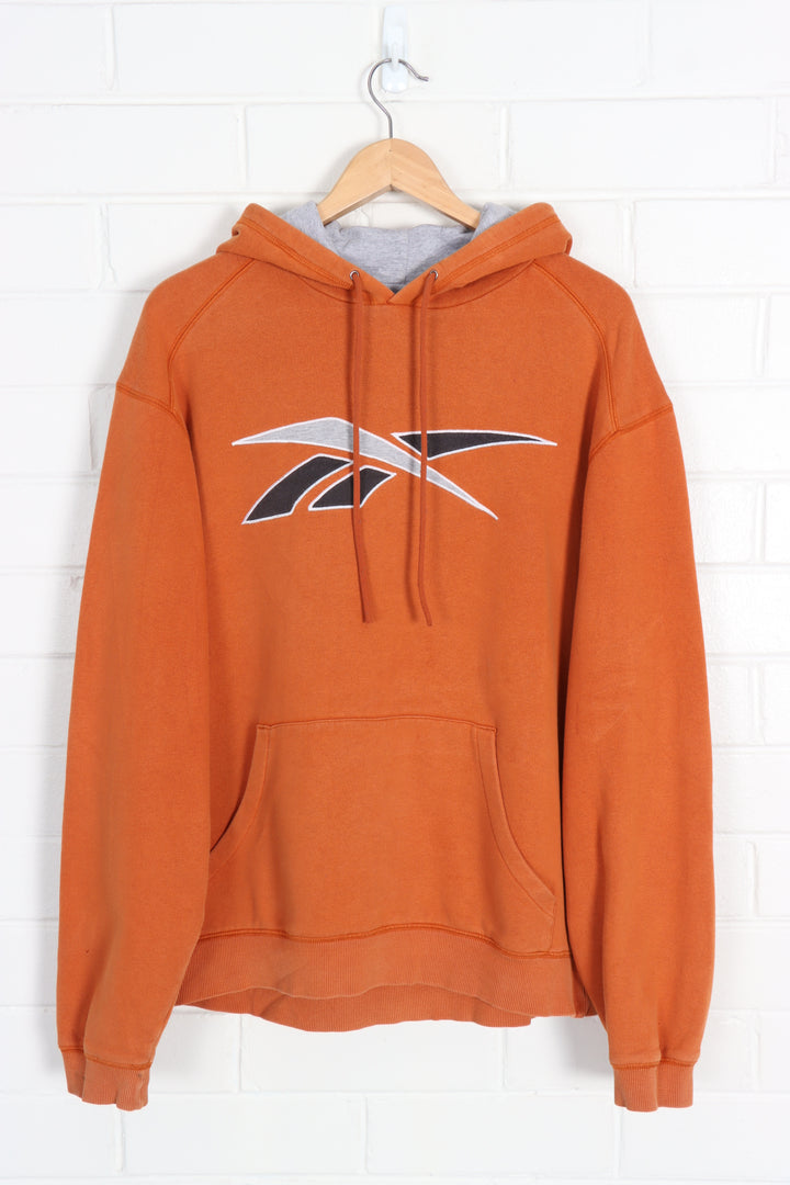 REEBOK Orange & Grey Big Logo Sweatshirt (L) - Vintage Sole Melbourne