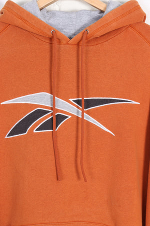 REEBOK Orange & Grey Big Logo Sweatshirt (L)