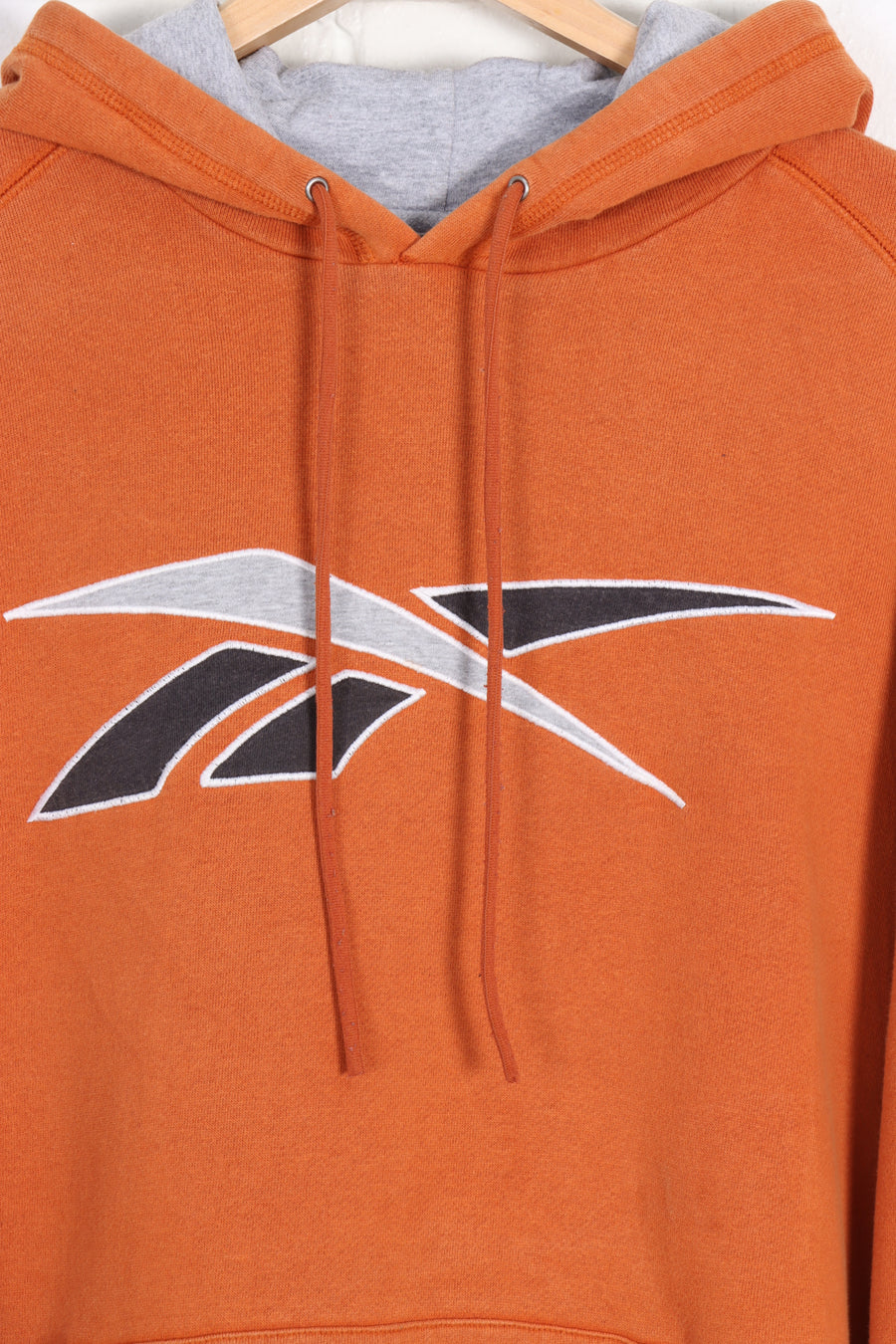 REEBOK Orange & Grey Big Logo Sweatshirt (L)