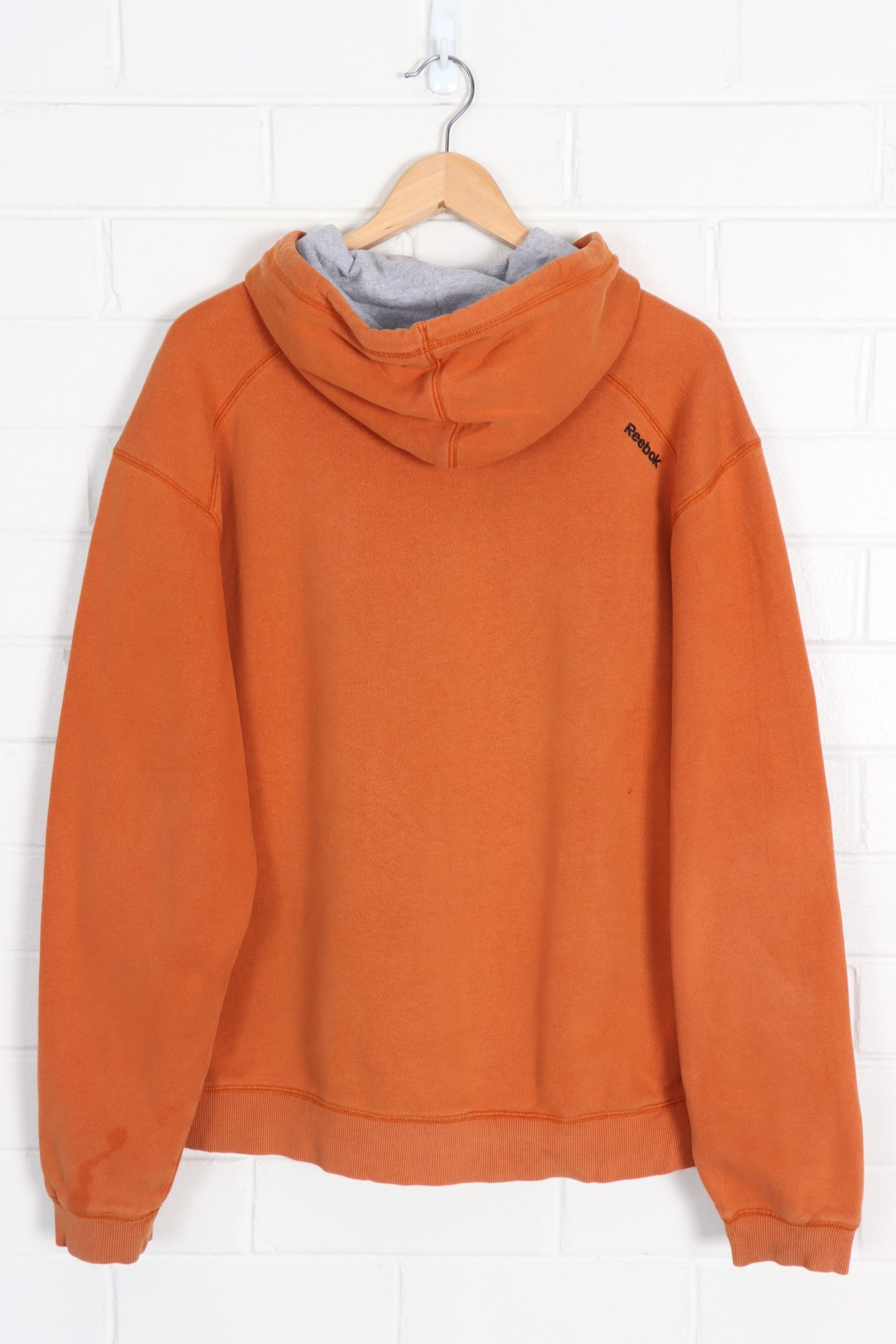REEBOK Orange & Grey Big Logo Sweatshirt (L) - Vintage Sole Melbourne