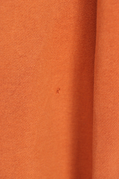 REEBOK Orange & Grey Big Logo Sweatshirt (L) - Vintage Sole Melbourne