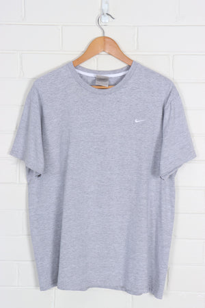 NIKE Grey Marle & White Embroidered Classic Tee (XL)
