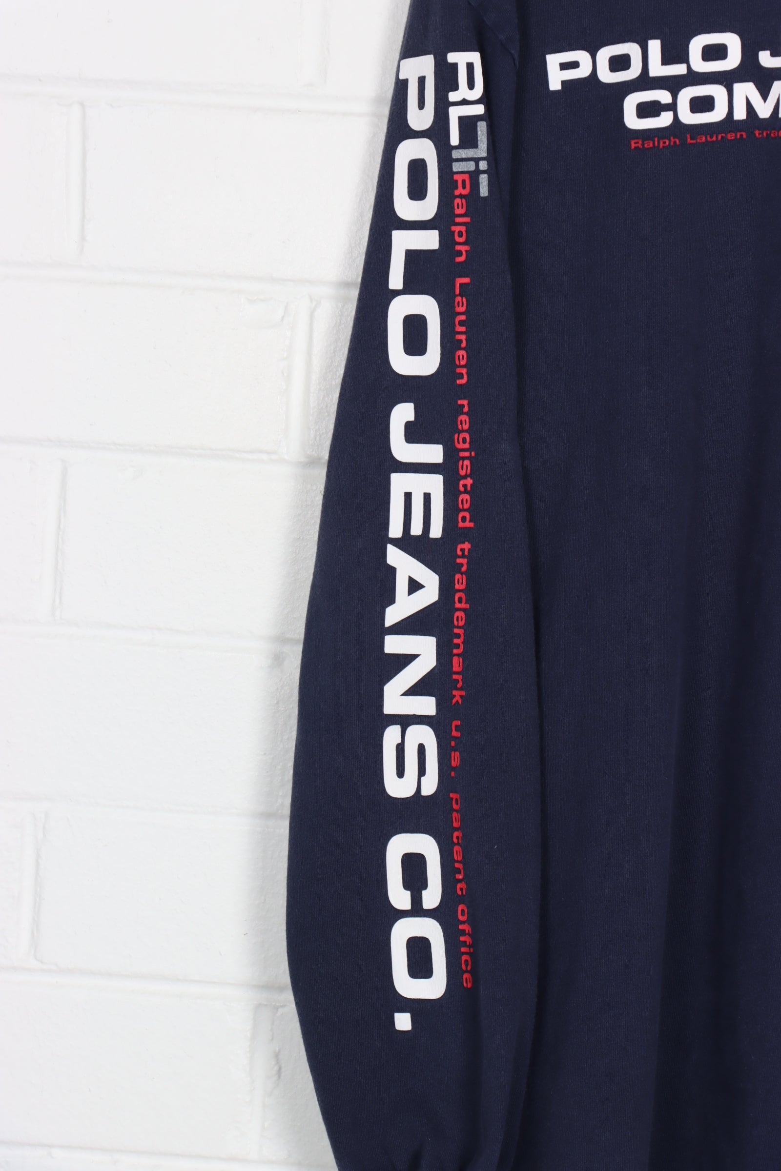 POLO JEANS RALPH LAUREN Titanium USA Made Long Sleeve T-Shirt (XL) - Vintage Sole Melbourne