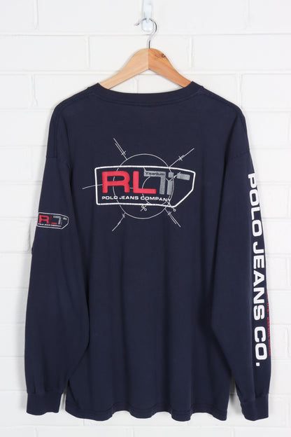 POLO JEANS RALPH LAUREN Titanium USA Made Long Sleeve T-Shirt (XL) - Vintage Sole Melbourne