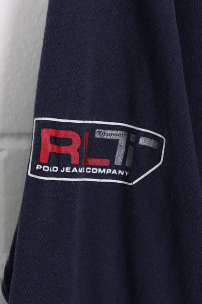 POLO JEANS RALPH LAUREN Titanium USA Made Long Sleeve T-Shirt (XL) - Vintage Sole Melbourne