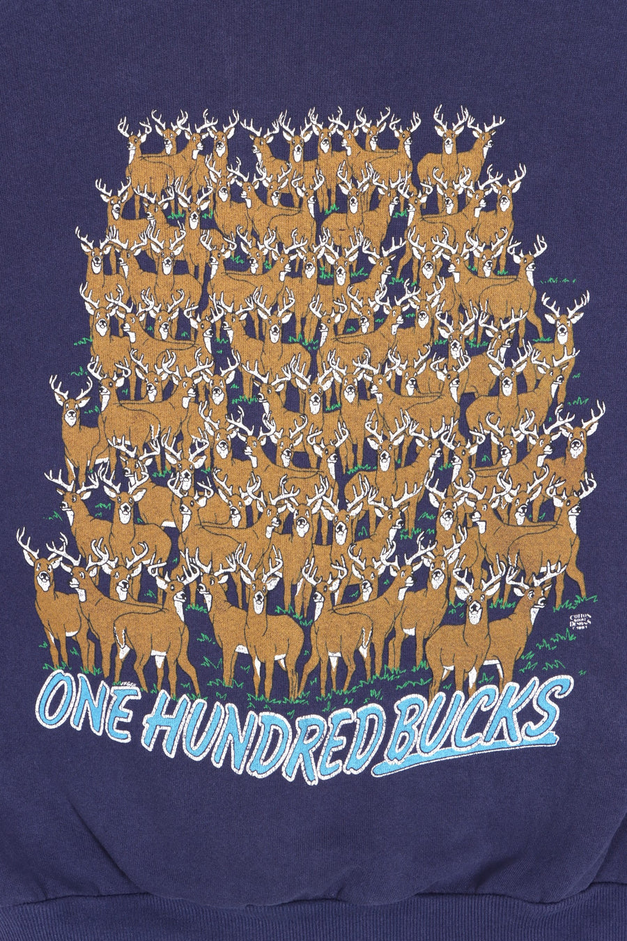 One Hundred Bucks 1991 Sweatshirt USA Made (L)