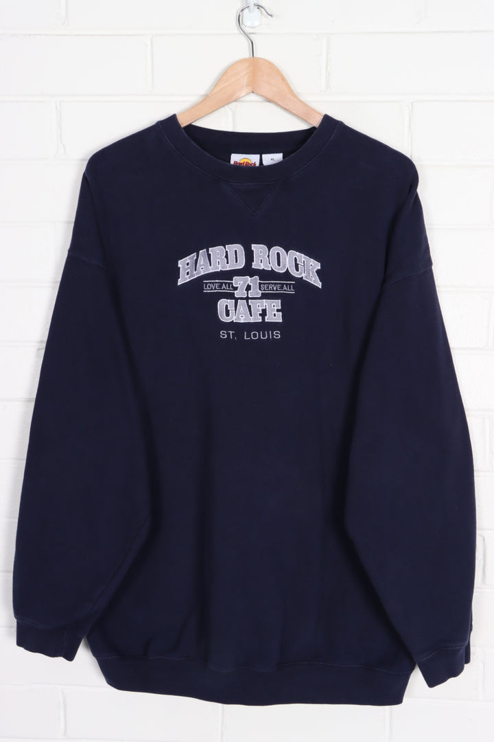 HARD ROCK CAFE "Love All Serve All" Embroidered Sweatshirt (XL)