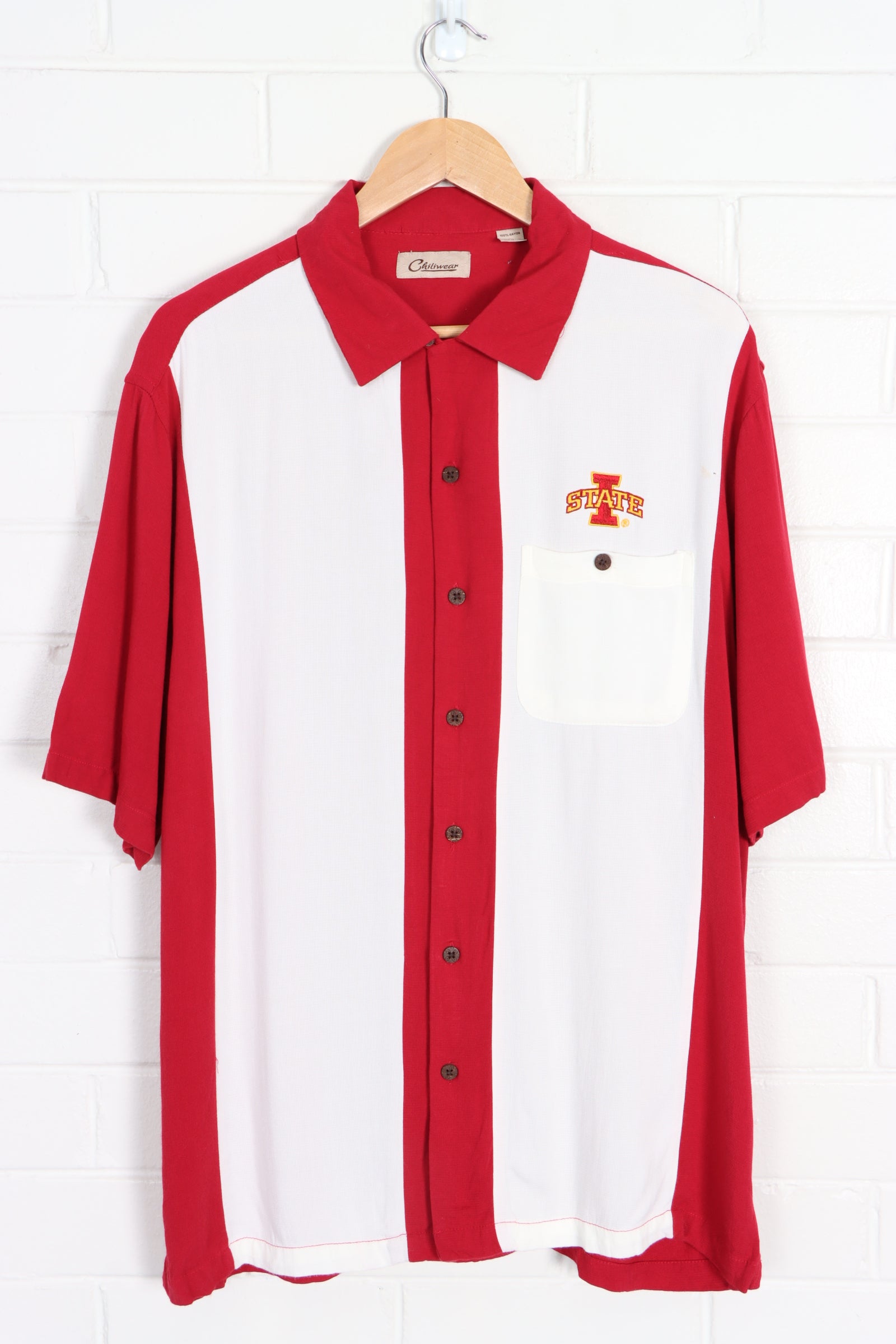 Iowa State Cyclones Short Sleeve Bowling Shirt (L) - Vintage Sole Melbourne