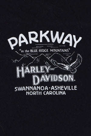 HARLEY DAVIDSON Rhinestone Logo Y2K T-Shirt USA Made (Women's M)