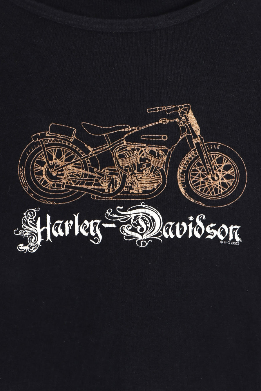 HARLEY DAVIDSON Y2K Bronze Motorcycle Tank Top (Women's M)