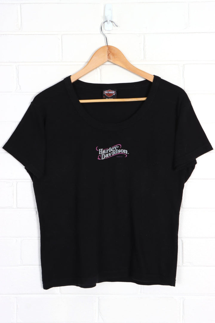 HARLEY DAVIDSON Haven Pink Logo T-Shirt USA Made (M)