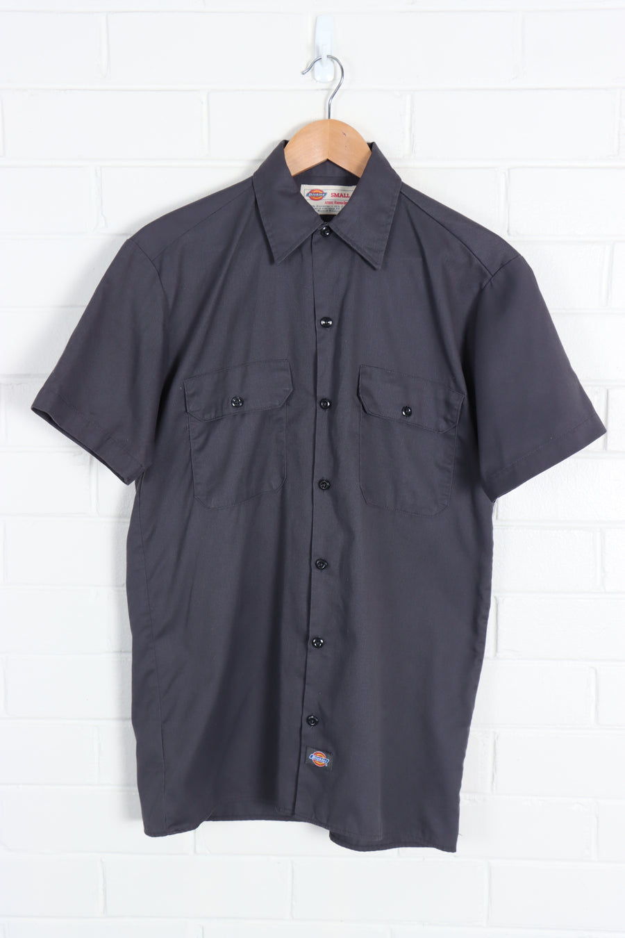 DICKIES ack Daniels Dark Grey J Workwear Short Sleeve Shirt (S) - Vintage Sole Melbourne