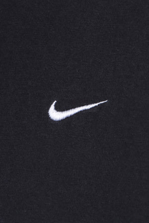 Black NIKE Embroidered Swoosh Logo Casual T-Shirt (XL)