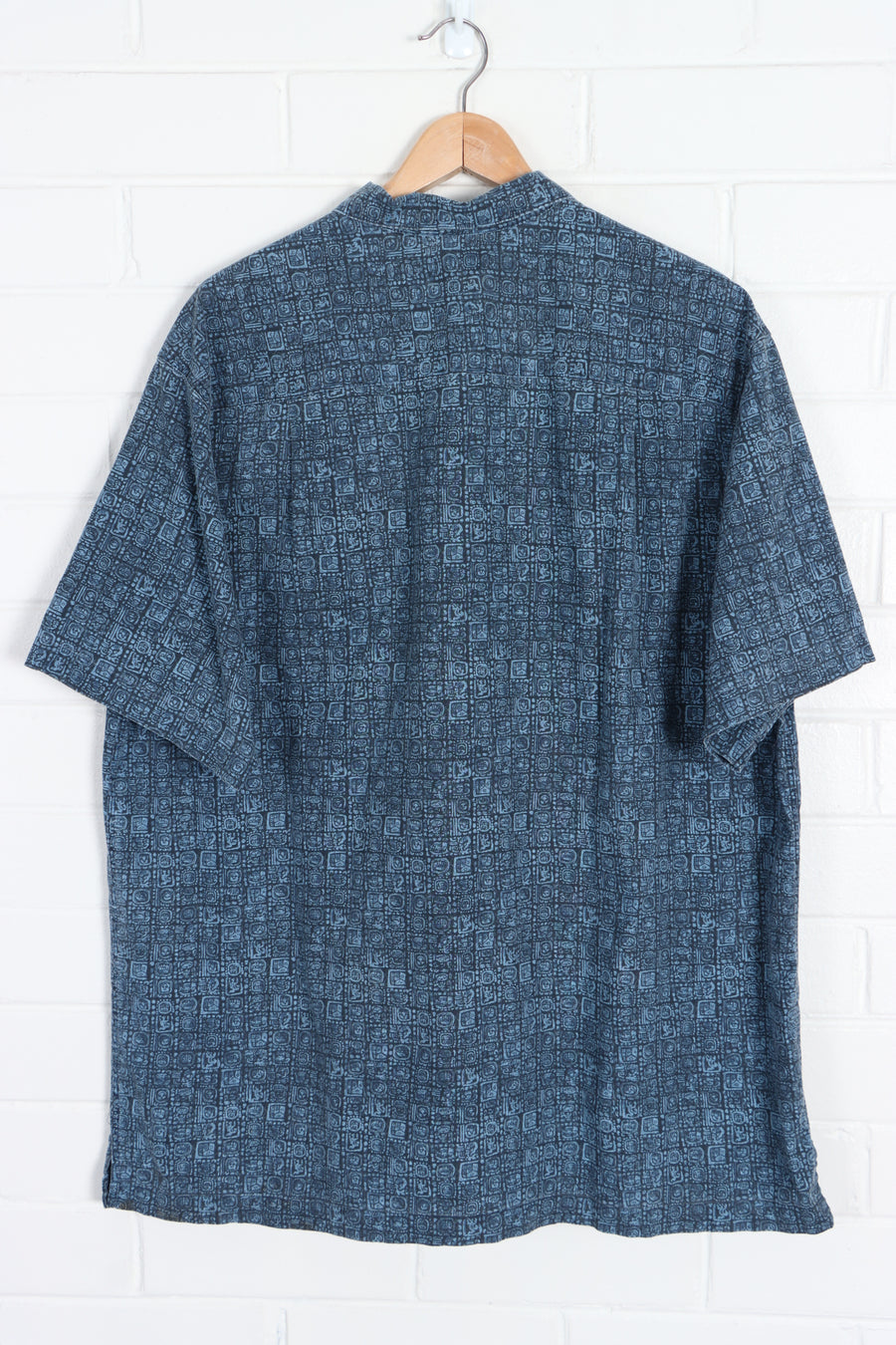L.L. BEAN Blue Hawaiian Style Short Sleeve Shirt (XL) - Vintage Sole Melbourne