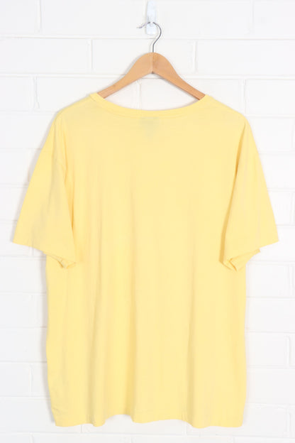 POLO RALPH LAUREN Yellow & Red Embroidered Single Stitch Pocket Tee (XL) - Vintage Sole Melbourne