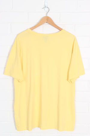 POLO RALPH LAUREN Yellow & Red Embroidered Single Stitch Pocket Tee (XL)