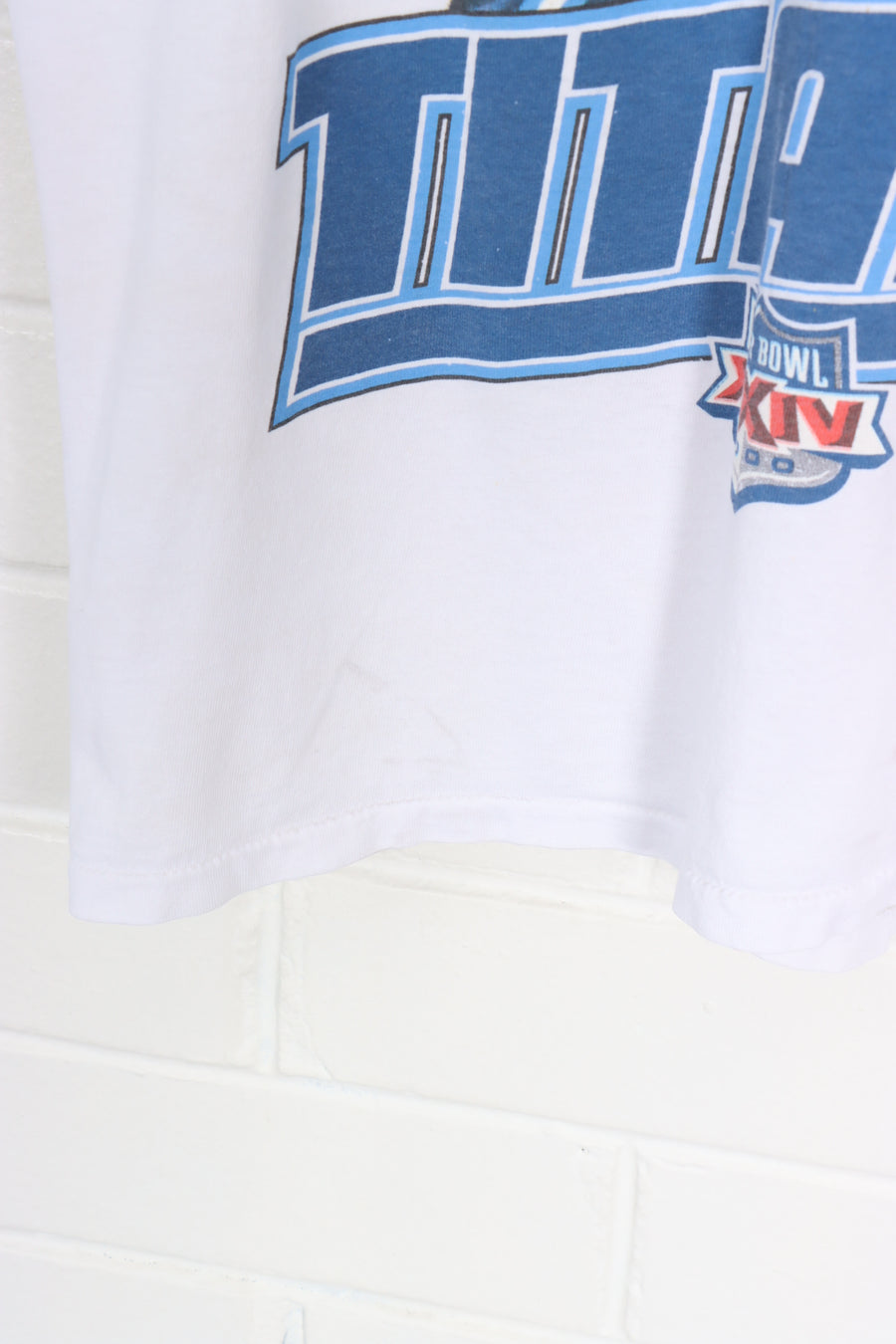 Superbowl AFC Champions Tennessee Titans Single Stitch Football Tee (L) - Vintage Sole Melbourne
