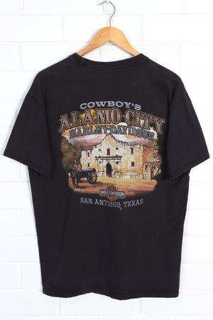 HARLEY DAVIDSON Cowboy's Alamo City Big Logo Front Back Tee (M)