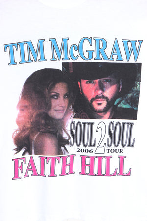 Tim McGraw & Faith Hill "Soul 2 Soul" Front Back Tour Tee (L)