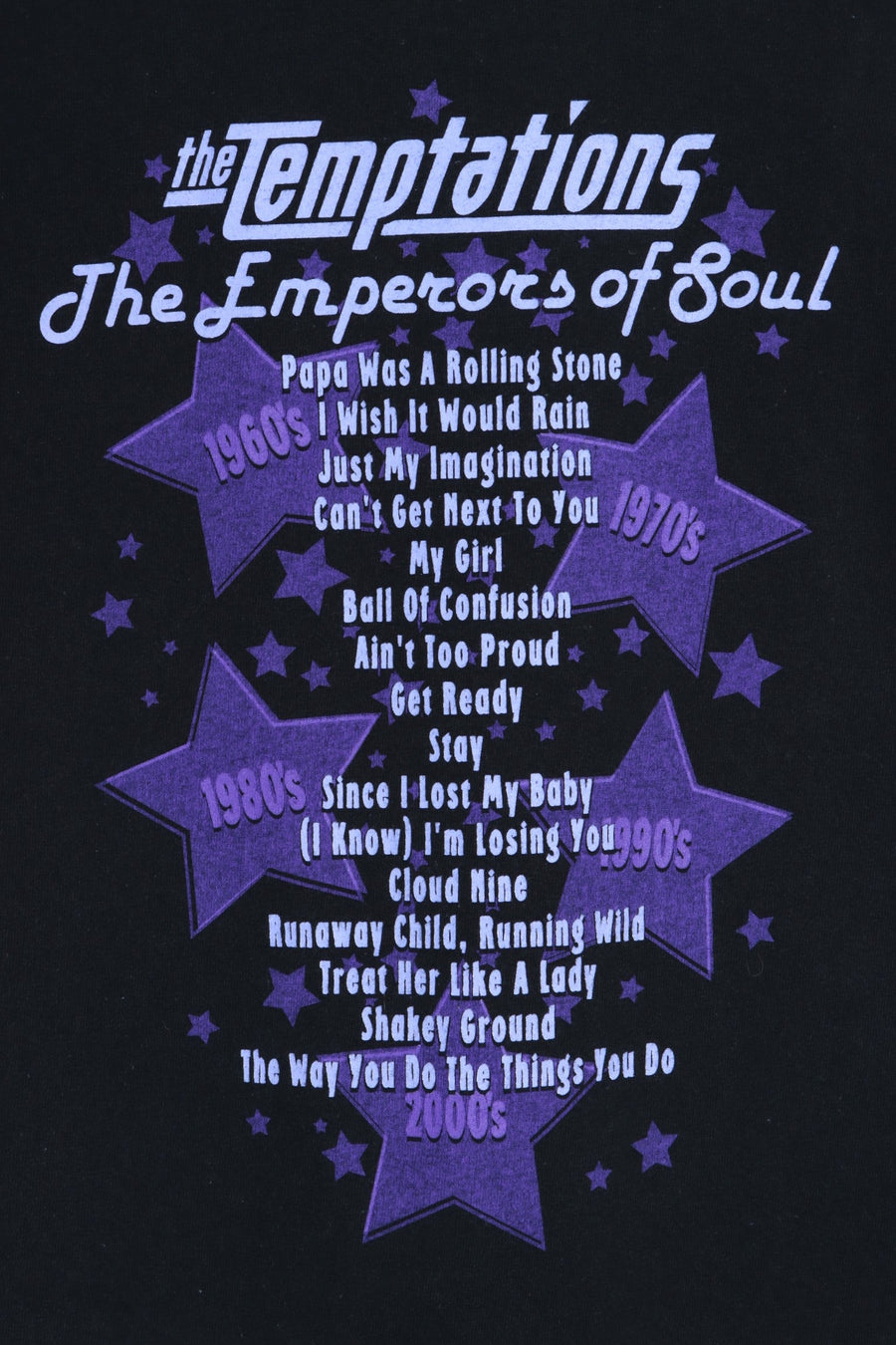 The Temptations "The Emperors of Soul" Motown Front Back Tee (L)