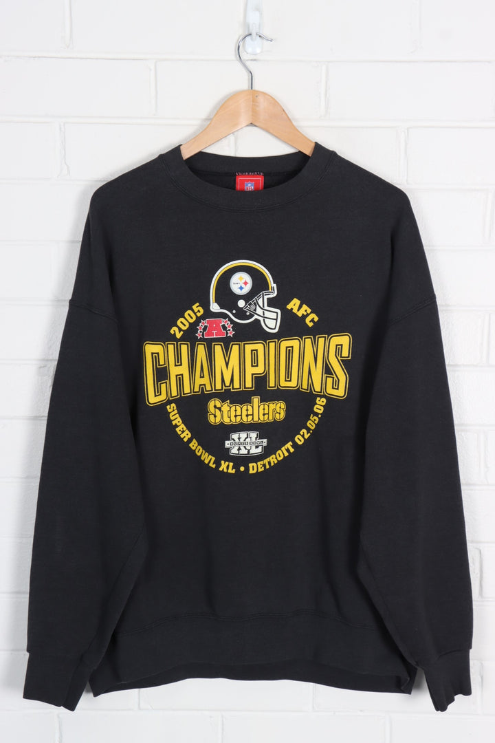 NFL Pittsburgh Steelers Super Bowl Champions Helmet Sweatshirt (XXL)