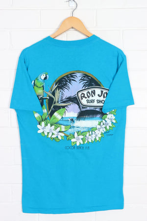 Ron Jon 1986 Cocoa Beach Front Back Surf T-Shirt USA Made (M)