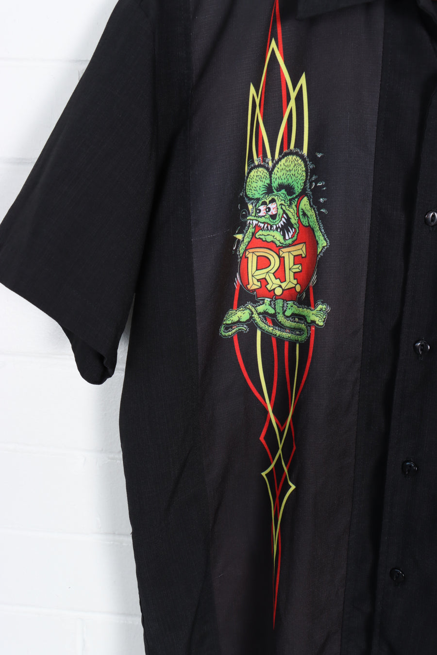 Ed Roth 'Big Daddy' Rat Fink USA Made Short Sleeve Button Up Shirt (L-XL)