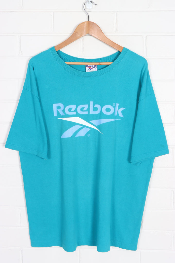 Turquoise REEBOK Single Stitch T-Shirt USA Made (XL)