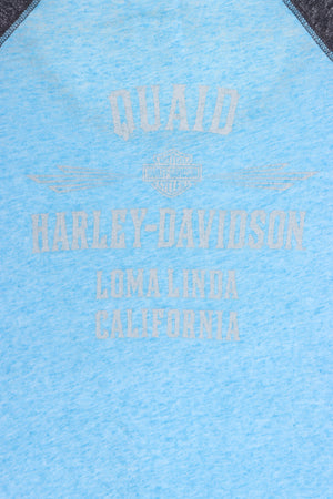 Quaid HARLEY DAVIDSON 3/4 Sleeve Raglan Tee (Women's S) - Vintage Sole Melbourne